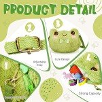 Kawaii Frog Plush Crossbody Bag for Girls