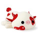 Adorable Red Mushroom Cow Plush Toy - 12