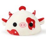 Adorable Red Mushroom Cow Plush Toy - 12
