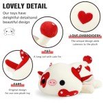 Adorable Red Mushroom Cow Plush Toy - 12