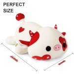 Adorable Red Mushroom Cow Plush Toy - 12