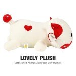 Adorable Red Mushroom Cow Plush Toy - 12