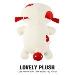 Adorable Red Mushroom Cow Plush Toy - 12
