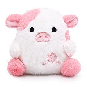 Cute Pink Cow Plush Doll - Kawaii Stuffed Toy