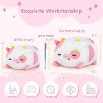 Cute Strawberry Cow Plush Pillow - 8” Kawaii Toy