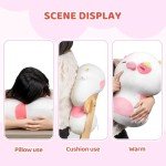 Kawaii Strawberry Cow Mushroom Plush Pillow (8")