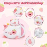 Mewaii Strawberry Cow Plushies Set with Babies