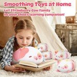 Mewaii Strawberry Cow Plushies Set with Babies
