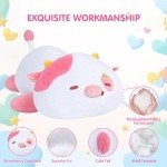 Cute Weighted Strawberry Cow Plush Toy - 23