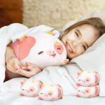 Mewaii Strawberry Cow Plushies Set with Babies