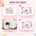 Mewaii Strawberry Cow Plushies Set with Babies