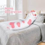 Strawberry Cow Long Plush Kawaii Pillow Toy