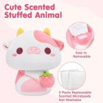 Cute Strawberry Cow Plush Toy with Scented Beads