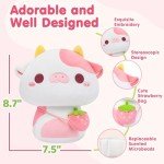 Cute Strawberry Cow Plush Toy with Scented Beads
