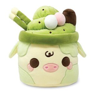 Kawaii Matcha Mooshake Cow Plush Toy 10