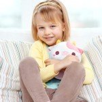Cute Strawberry Cow Plush Toy with Scented Beads
