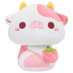 Cute Strawberry Cow Plush Toy with Scented Beads