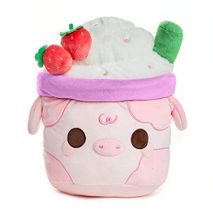 Kawaii Strawberry Mooshake Cow Plush Toy 10