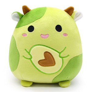 Adorable 8-Inch Avocado Cow Plush Toy