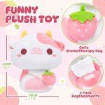 Kawaii Scented Strawberry Cow Plush Toy