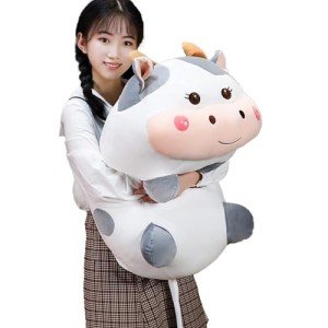 Adorable 19.7" Weighted Cow Plush Toy