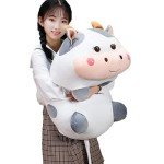 Adorable 19.7" Weighted Cow Plush Toy