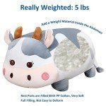 Adorable 19.7" Weighted Cow Plush Toy
