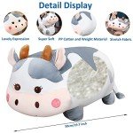 Adorable 19.7" Weighted Cow Plush Toy