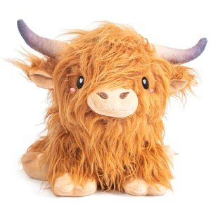 Kawaii Brown Highland Cow Plush Heating Pad