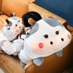 Adorable 19.7" Weighted Cow Plush Toy