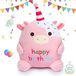 8-Inch Happy Birthday Kawaii Cow Plush Toy
