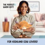 Kawaii Brown Highland Cow Plush Heating Pad