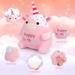 8-Inch Happy Birthday Kawaii Cow Plush Toy