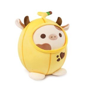 Kawaii Peach Cat Banana Cow Plush Toy 8
