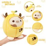 Kawaii Peach Cat Banana Cow Plush Toy 8