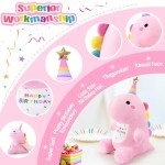 Happy Birthday Pink Dinosaur Kawaii Plush Toy