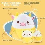 Adorable 11" Kawaii Banana Cow Plush Toy