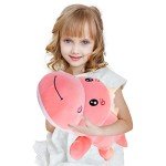Cute Pink Dinosaur Plush Pillow for Kids