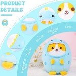 Kawaii Corgi Dinosaur Plushie - 8" Soft Toy