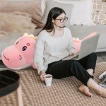 Cute Pink Dinosaur Plush Pillow for Kids