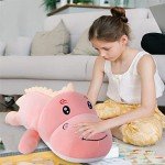Cute Pink Dinosaur Plush Pillow for Kids