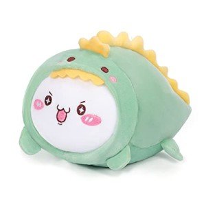 Kawaii Cat Dinosaur Plush Pillow Toy 8”