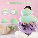 Kawaii Cat Dinosaur Plush Pillow Toy 8”