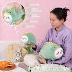 Kawaii Cat Dinosaur Plush Pillow Toy 8”