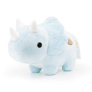 Blue Polka Dot Triceratops Kawaii Plush Dinosaur