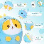 Kawaii Corgi Dinosaur Plush Pillow for Kids