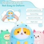 Kawaii Corgi Dinosaur Plush Pillow for Kids