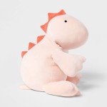 Soft Pink Stegosaurus Weighted Plush Toy 16