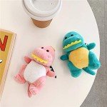 Kawaii Dinosaur Plush AirPods Case with Keychain