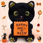Kawaii Halloween Black Cat Plush Toy 8